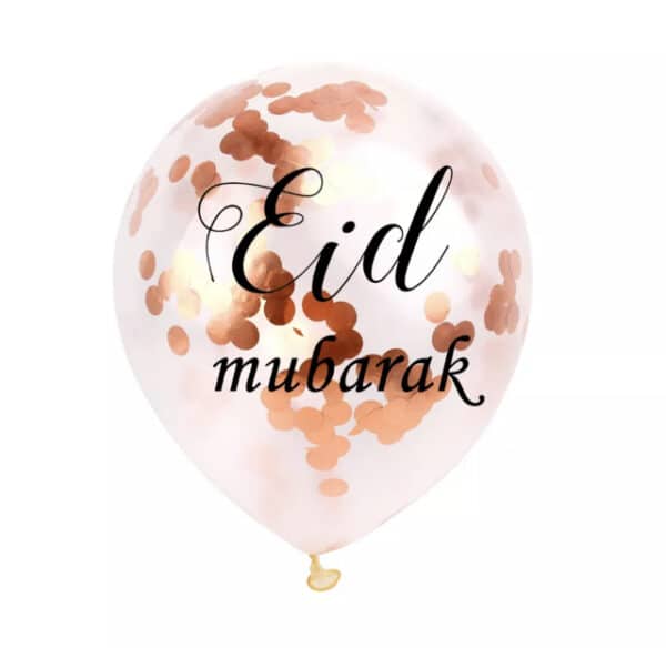 6 ballons Eid Mubarak 30cm