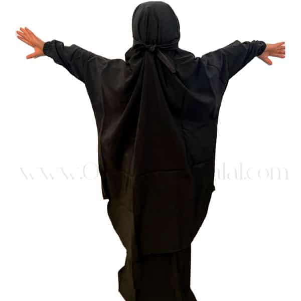 jilbab enfant noir dos